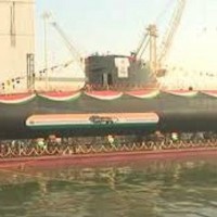 Navy launches third Scorpene class submarine Karanj